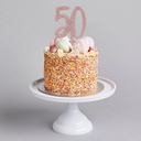 Cake Topper rose gold glitter acrylic 50's