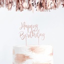 Cake Topper rose gold h/birthday
