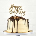 Cake Topper gld acrylic happy birthday