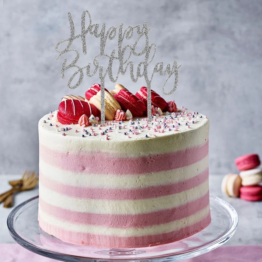 Cake Topper sil acrylic happy birthday