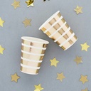 Cup Foil gold striped paper C/8