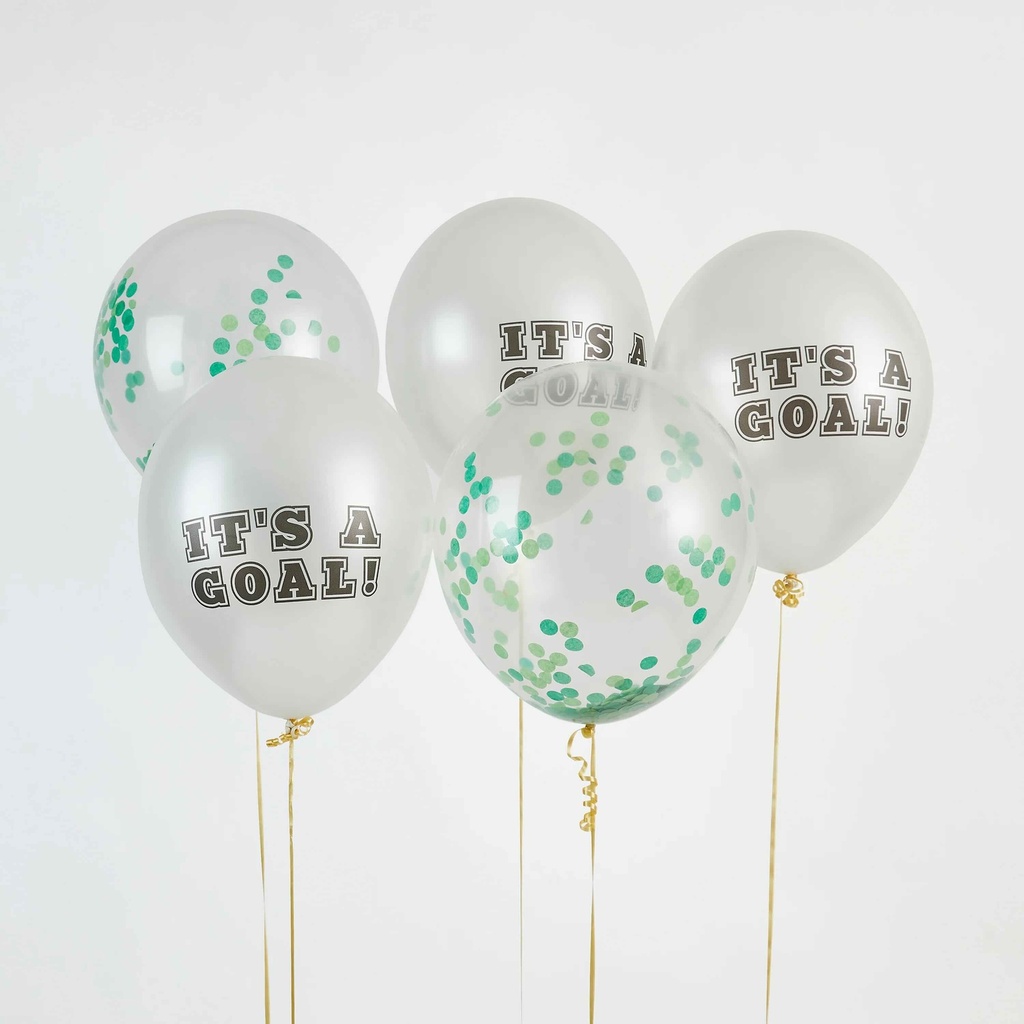 Ballons football 'it's a goal!' latex 12'' 5pcs