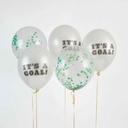 Ballons football 'it's a goal!' latex 12'' 5pcs