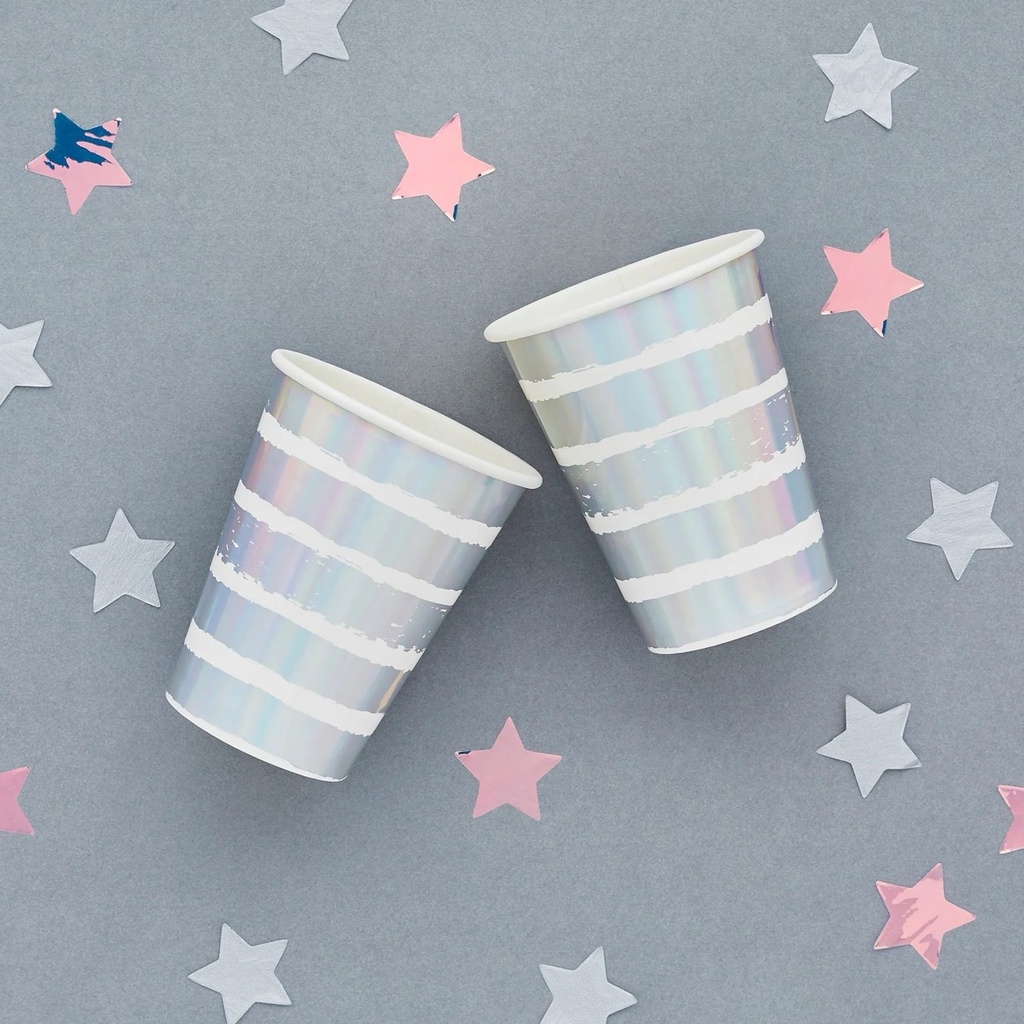 Cup Foil rose gold striped C/10