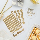 Cake Topper gld acrylic happy birthday