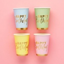 Shot Cup pastel 'happy birthday'  C/8