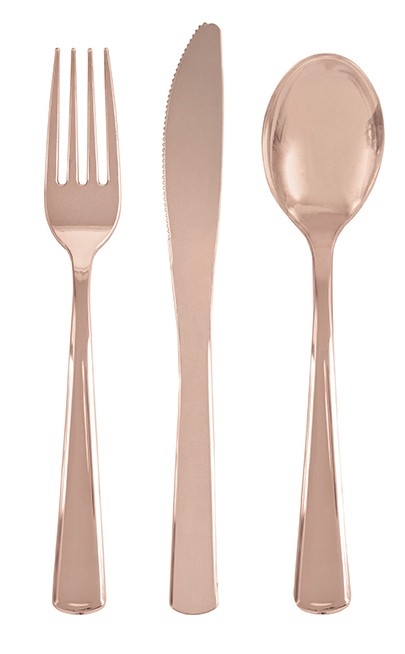 Cubiertos Silverware Rose Gold C/18