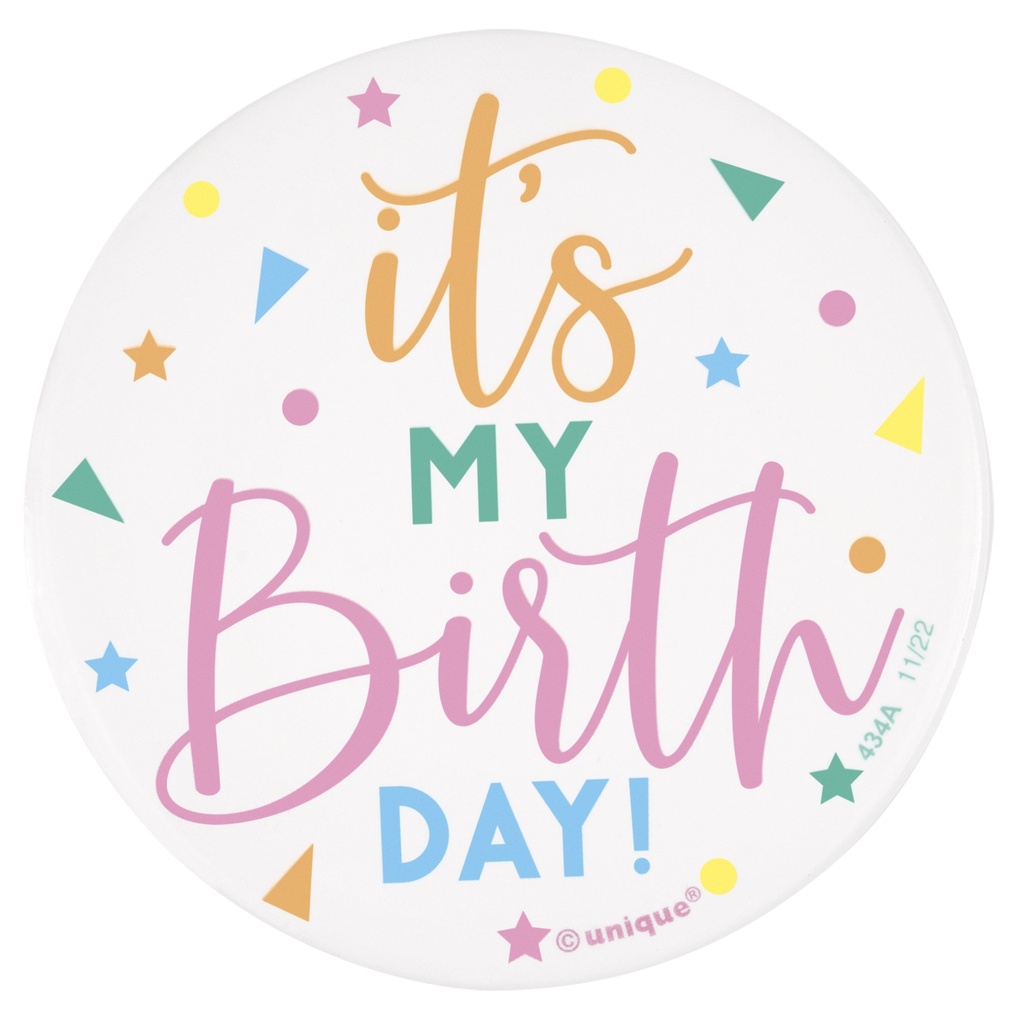 Boton Its My Birthday Bright Triangle