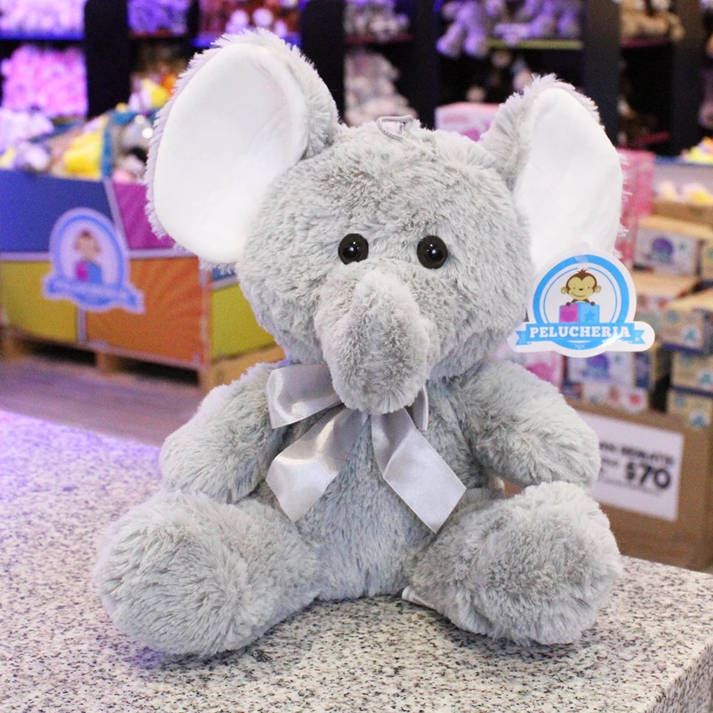  25CM ELEFANTE TEO GRIS