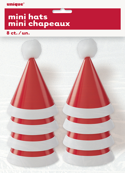 Mini Pom Pom Santa Party Hat C/8