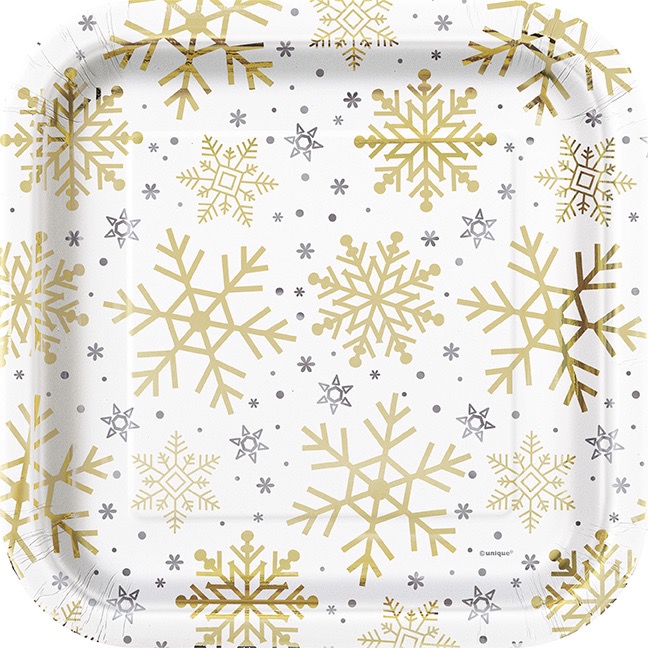 Plato 9 Foil Silver & Gold Snowflake C/8