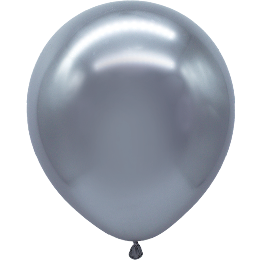 Latex Chrome 9" Plata 50 Pz