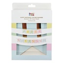 Banderin de papel tonos Pastel con Foil HBday
