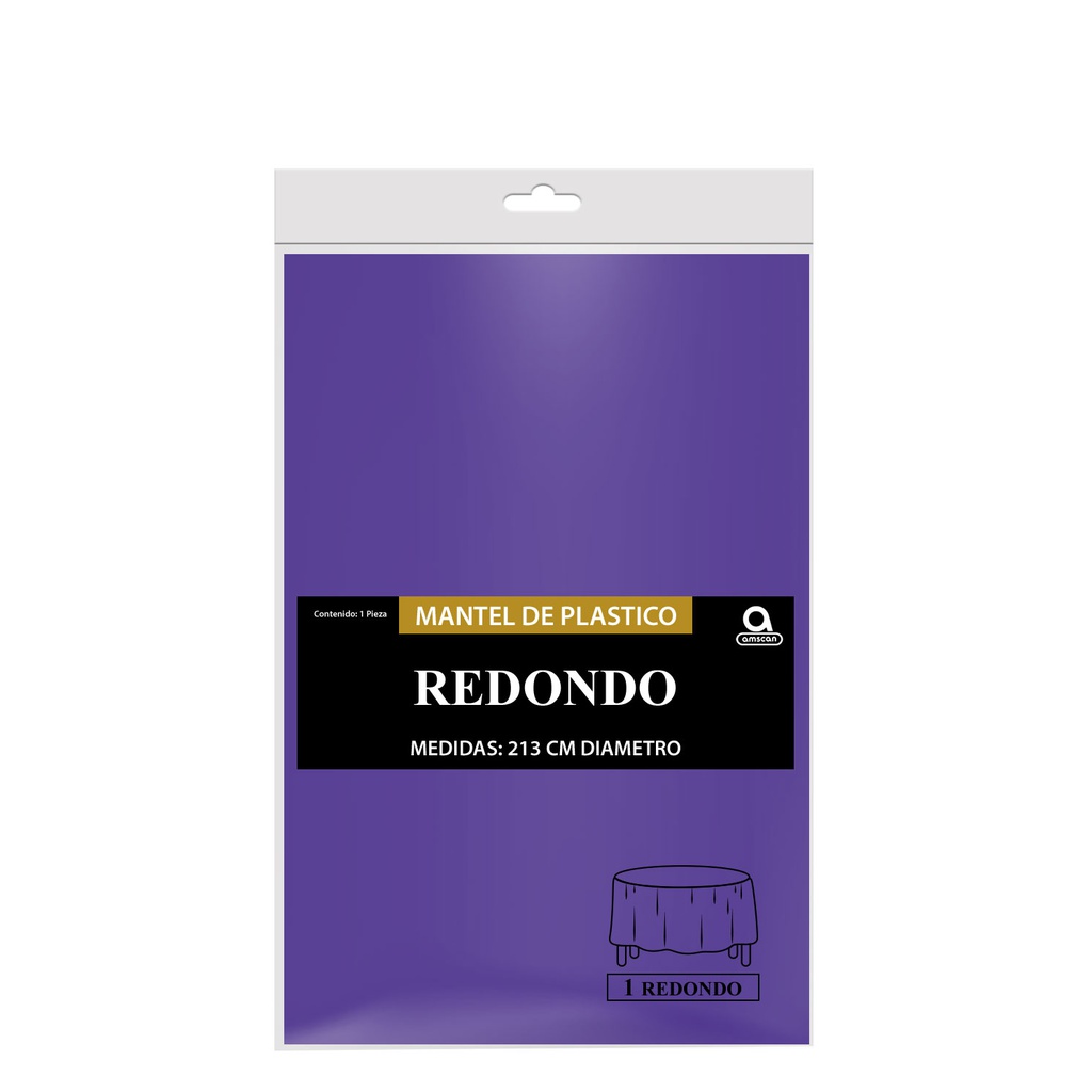 Mantel Redondo Morado
