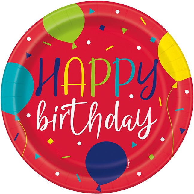 Plato 9 Ballon Party Birthday C/8