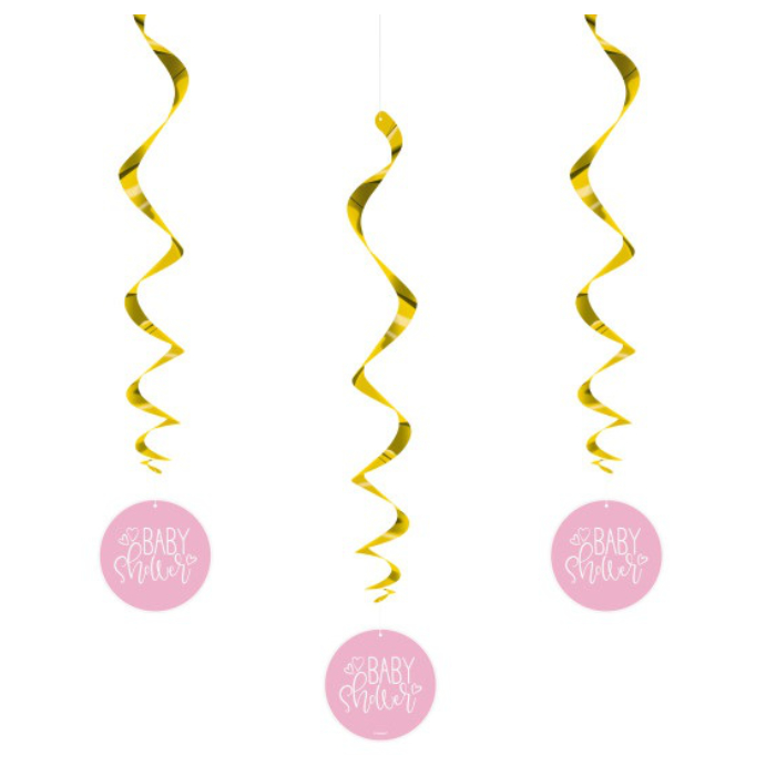 Dizzy Dangler Pink Hearts Baby Shower C/3