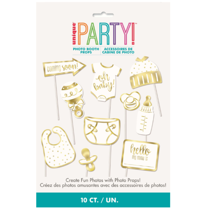 Party Props Oh Baby Gold C/10