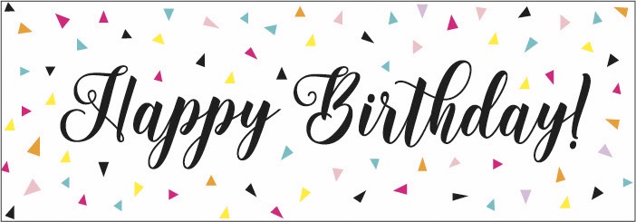 35 Banner Triangle Confetti Birthday