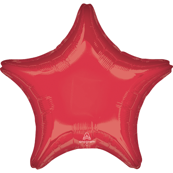 09 Estrella Rojo Solido 22"
