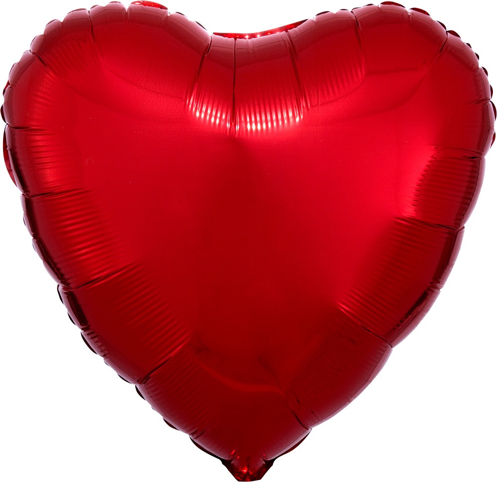 03 Corazon Metálico Rojo 18"