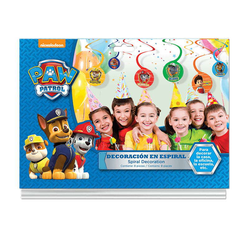 Adorno Espiral Paw Patrol Niño