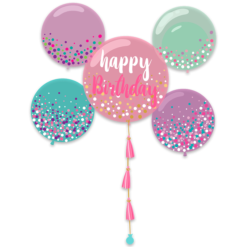 Adorno Movil Happy Bday Sweet Ballons