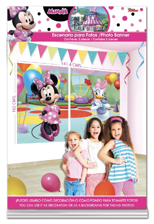 Photo Banner Minnie Mouse Rosa
