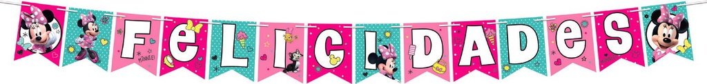 Banderin Minnie Mouse Rosa
