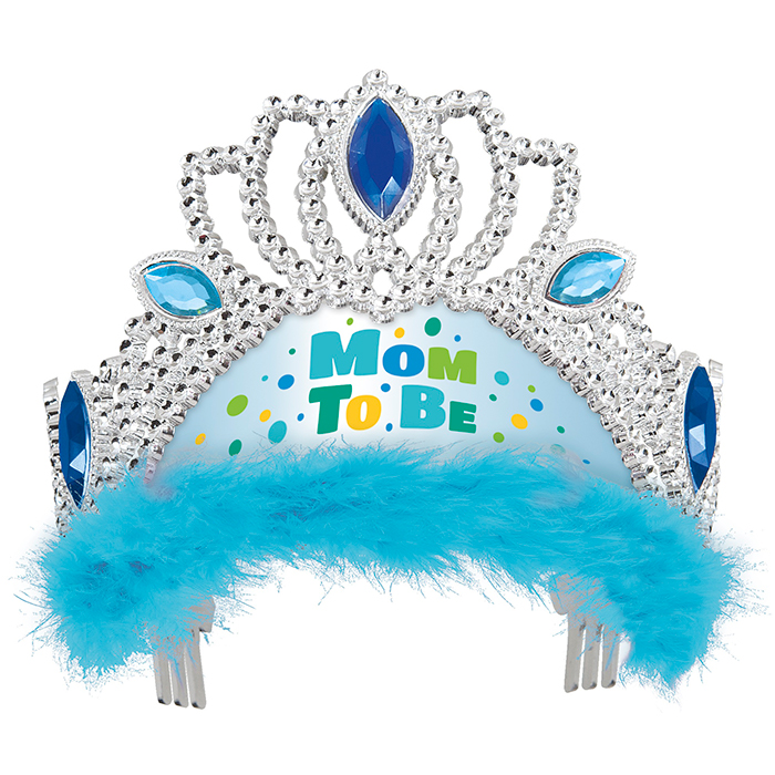 Tiara Blue Hearts Baby Shower