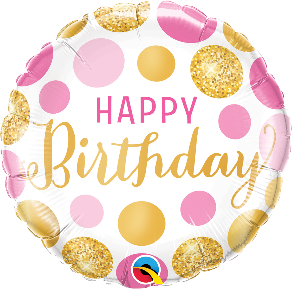 50 Cumpleaños Puntos Rosa y Oro