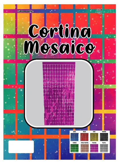 Cortina Metálica Mosaico Fushia