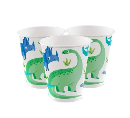 Vaso 9oz Blue & Green Dinosaur C/8