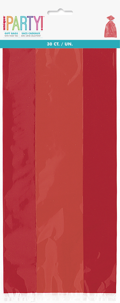 Bolsa Celofan Rojo C/30