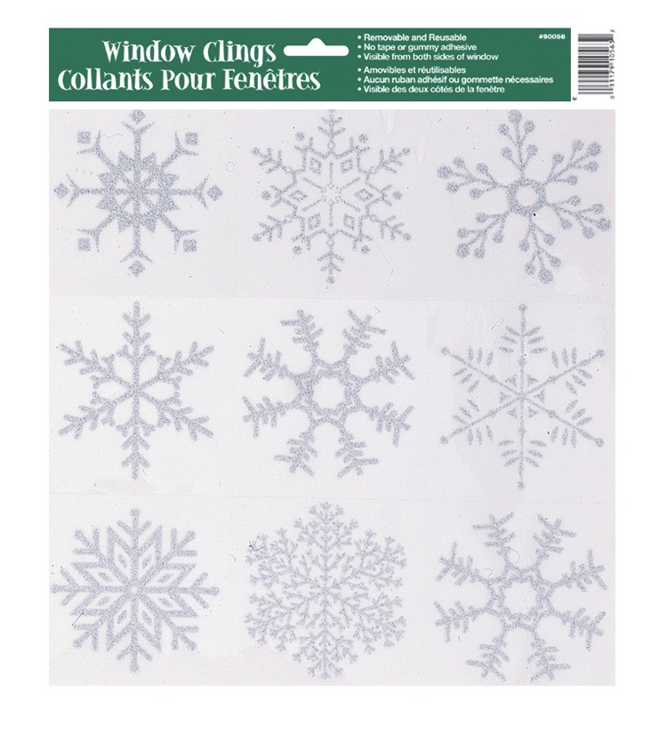 Glitter Snowflake Window Cling