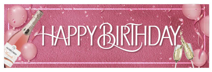 72 Banner Pink Glitter