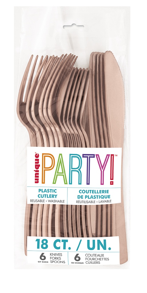 Cubiertos Silverware Rose Gold C/18