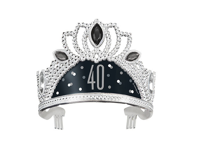 Glitz Black Tiara 40s