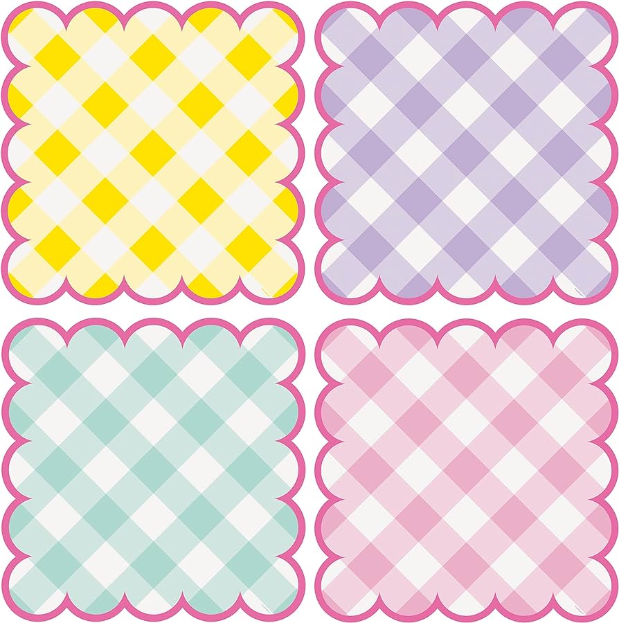 Placemats Pastel Gingham C/8