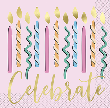 Serv. Ch Foil Rainbow Birthday Sweets C/16