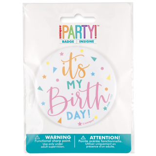 Boton Its My Birthday Bright Triangle