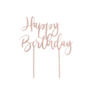 Cake Topper rose gold h/birthday