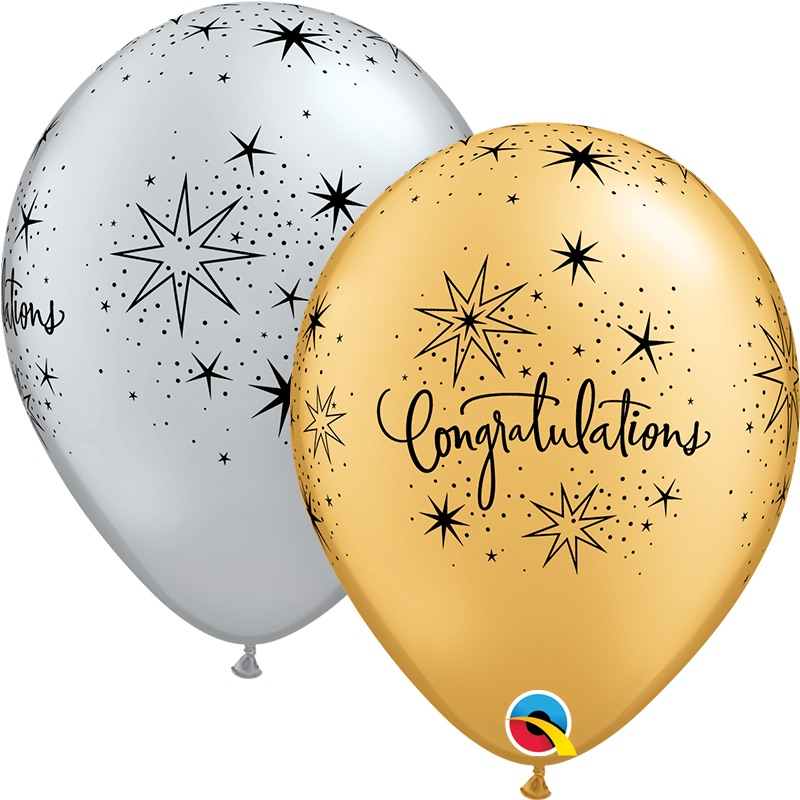 Látex 11" Felicitaciones - Elegante
