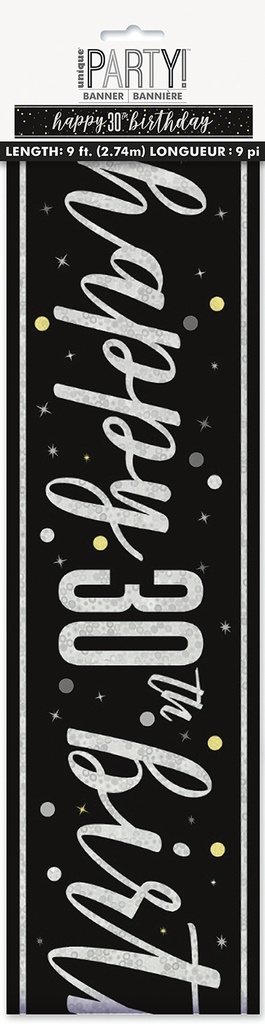 Glitz Black Prism Banner 9ft 30s