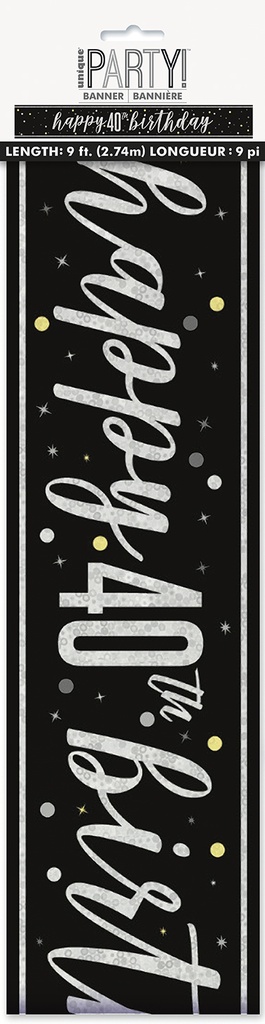 Glitz Black Prism Banner 9ft 40s