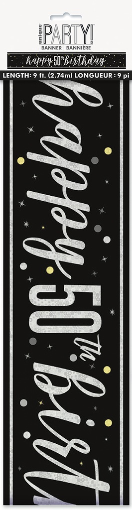 Glitz Black Prism Banner 9ft 50s