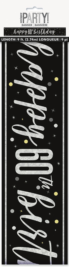 Glitz Black Prism Banner 9ft 60s
