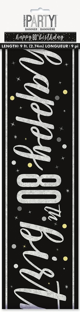Glitz Black Prism Banner 9ft 80s