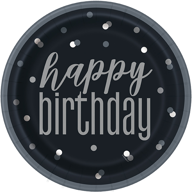 Glitz Black Plato 9" HBD