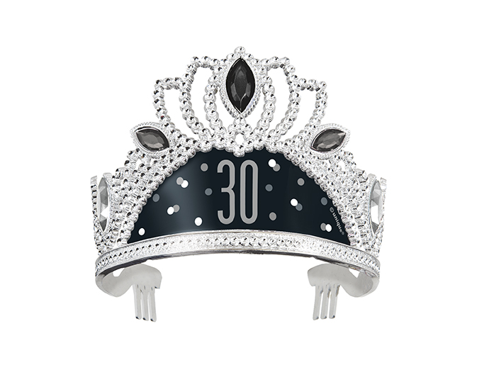 Glitz Black Tiara 30s