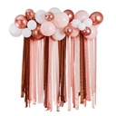 Rose Gold Metallic Balloon & Streamer Backdrop Set